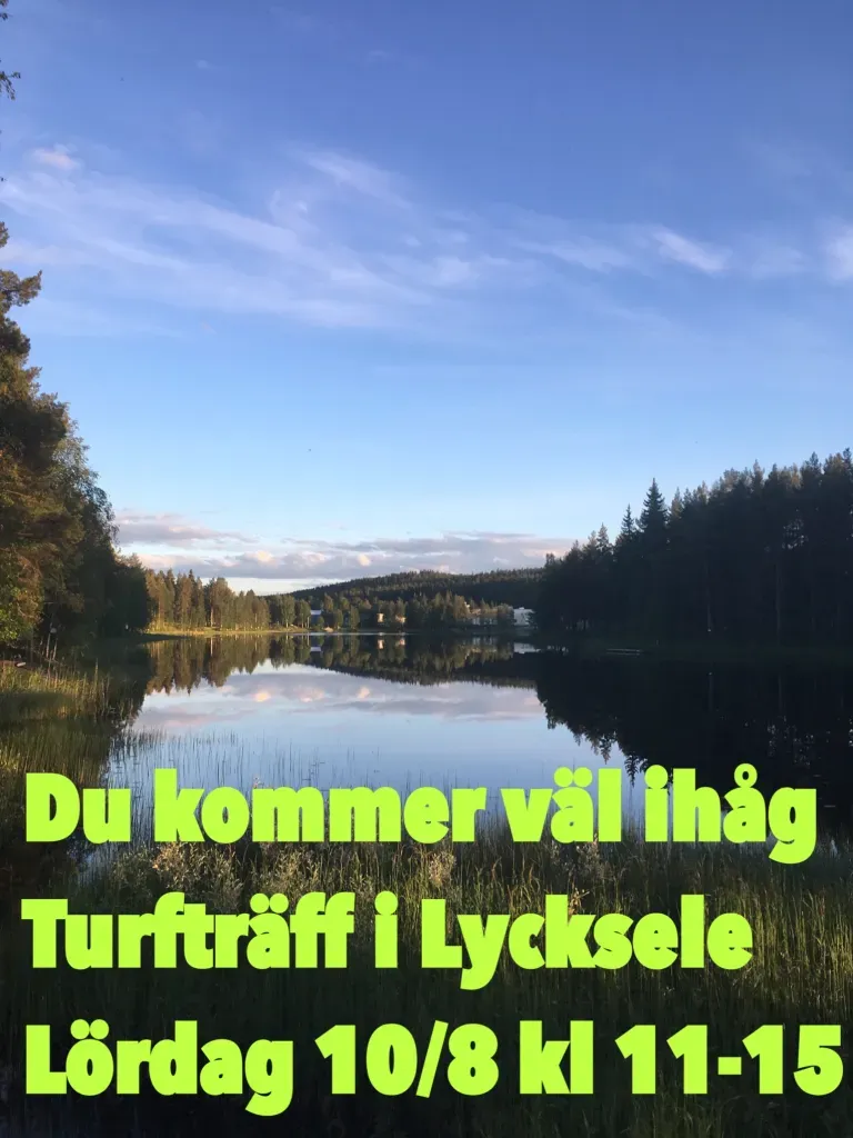 Turfträff 10/8 i Lycksele – mer information